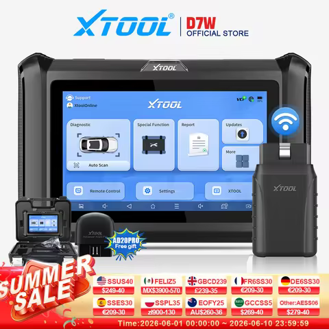 XTOOL D7W D7 BT Bluetooth Diagnostic Tool All System Car Automotive Scanner ECU Coding Bidirectional