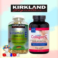（ 2 in 1 ）Kirkland Vitamin E 1000 I.U. 200 Softgels + NeoCell Super Collagen Bottle of 250 Type 1 and 3 plus C Tablets