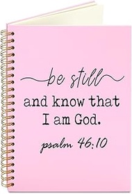 FOKCBOCM Bible Verse Notebook, Inspirational Psalm 46:10 Notebook, Christian Scripture Journal, Fait