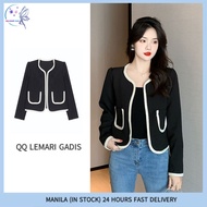 QQ SHOP Korean Blazer Black Long Sleeve For Women Short Coat