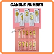 Cake Topper Gold Candle Number Happy Birthday 0 1 2 3 4 5 6 7 8 9 Cake Candle Lilin Birthday Decorat