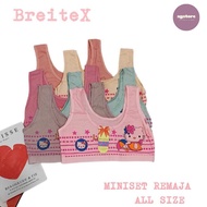 (3 pcs) HELLO KITY MOTIF GIRLS' SCREEN-PRINTED MINISET WITHOUT FOAM, T-SHIRT MATERIAL, SPORT BRA BRE