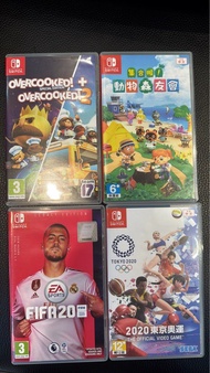 Nintendo Switch 遊戲 Overcooked! + Overcooked 2, FIFA 20, 2020 東京奧運