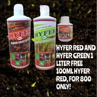 PROMO HYFER PLUS ( LIQUID ) FOLIAR FERTILIZER / Growth Enhancer and Bloom Booster 100ml &amp; 1L / Rice, Corn, Vegetables, Ornamentals, Fruit Trees, Hydroponics, For all Plants, Flowering / Amino Acid, Humic Acid, Vitamins, Hormones, Micronutrients