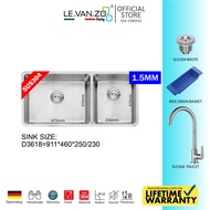 LEVANZO KITCHEN SINK UNDERMOUNT =THICKNESS: - 1.5MM