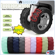 【SG-SPOETRY】 8 PCS Luggage Wheel Cover Suitcase Wheels Protector Rubber Ring Luggage Wheel Cover Noi