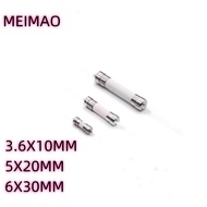10PCS Ceramic Fuse Cylindrical White 0.1A 0.5A 1A 1.5A 2A 2.5A 3A 3.15A 4A 5A 6A 6.3A 7A 8A 10A 12A 