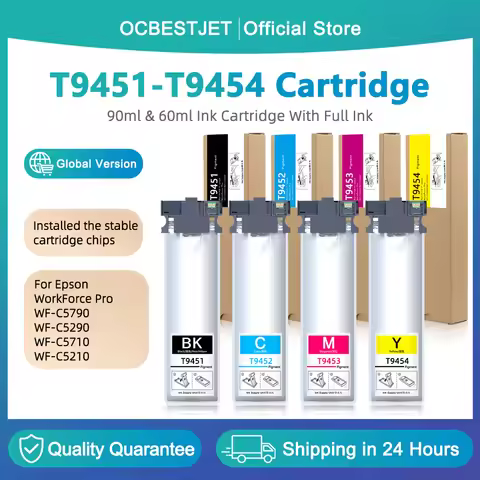 T9451 T9451-T9454 T9461 Pigment Ink Bag With Chip For Epson WorkForce Pro WF-C5790 WF-C5290 WF-C5710