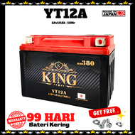 KING BATERI YT12A MOTOR BATTERY ER6N Z1000 J300 NINJA 1000 NINJA650R T2 250I GSX-R1000 R750 R130