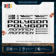 Polygon Monarch Cutting Sticker Variasi Stiker Set Decal Sepeda MTB Dewasa Gunung Striping Kalcer