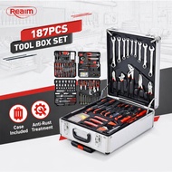 REAIM 187 Pcs Tool Box Set Heavy Duty Tool Craft Hand Tools Drawer Set Total Tool Set Spanar Box