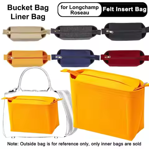 Multi-Pocket Bag Organizer for Longchamp LE PLIAGE/ROSEAU Bag Storage Bag Bucket Bag Felt Insert Han