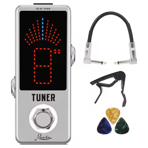 ROWIN LT-910 Gutiar Tuner LED Tuner Effector High Precision Chromatic Tuner Pedal LED Display Guitar