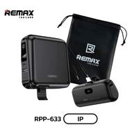 Remax Power Bank W1501 / RPP-632 / RPP-633 Black Bundle Set - ชุดเซ็ตคอมโบ แบตสำรอง ชาร์จเร็ว มีสายใ