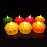 ✿ Buddha Lotus LED Candles  Light  Batteries Operated Flame Candle Light Beautiful