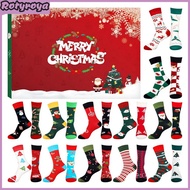 Sock Advent Calendar 2025 24 Days Christmas Countdown Calendar 12 Pairs Holiday Surprise Cotton Sock