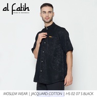 KEMEJA Moslem Wear Shirt Oversized Blackkoko | HS 02 S Black | | Al Fatih Moslem Wear Jacquard Cotto