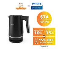 (NEW) PHILIPS Double Wall Kettle 7000 Series HD9396/90, 1.7L, Stainless Steel, Digital Display, Temperature Control