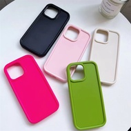 Simple solid color photo frame silicone shockproof phone case suitable for iPhone 15 14 13 12 11 Pro Max X XS XR 7 8 14 15 Plus