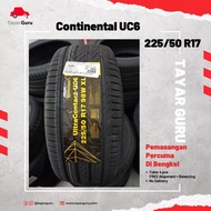 Continental uc6 225/50R17 Tayar Baru (Installation) 225 50 17 New Tyre Tire TayarGuru Pasang Kereta Wheel Rim Car