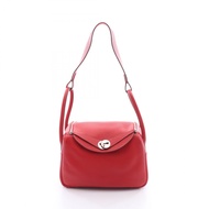 【二手】愛馬仕 HERMES 單肩包 Lindy 26 Verso Rouge Casaque Rose Jaipur Rouge Casaque/Rose Jaipur 皮革 Lindy 26 Ve