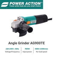 Power Action 4” speed adjustable angle grinder AG900TE