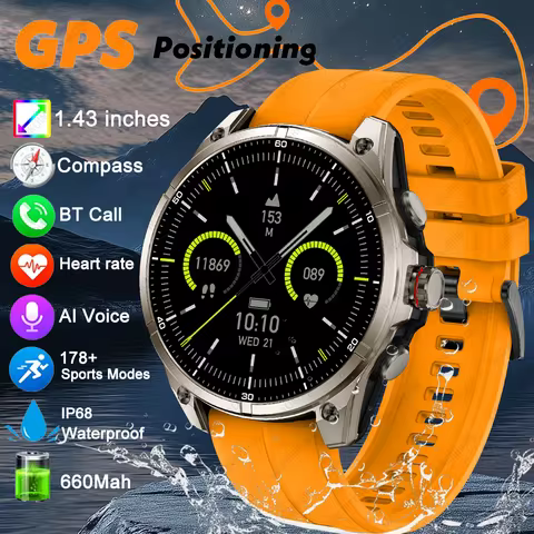 New T-Rex3 Ultra 1000mAh Battery Smart Watch Built in GPS Compass 10ATM Waterproof Sports tracker Ou