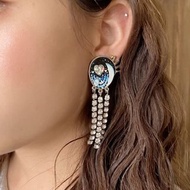 閃亮少女漫畫大眼睛耳釘耳夾夏季