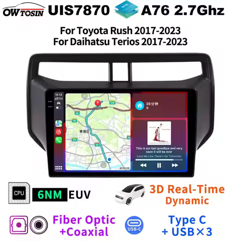 FYT7862 Car Radio GPS Autoradio Android Head Unit 360° AHD 1080P Camera For Toyota Rush Daihatsu Ter