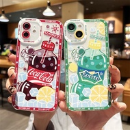 For IPhone XR XS 11 15 14 12 13 PRO MAX 6 6S 7 8 Plus Ins TPU Clear Case Coke Sprite D142