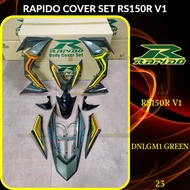 RAPIDO BODY COVER SET RS150R RS150 V1 (23) - DNLGM1 GREEN (HIJAU LUMUT) (STICKER TANAM) COVERSET