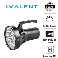 IMALENT SR16 super bright flashlight, 55,000 lm, 1715m range, pack of 4 21700 batteries, total 16,00
