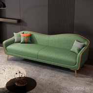 Double Living Room Influencer Small Leather Bedroom Sofa Special-Shaped Cat Claw Simple Small Apartm