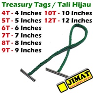 Book Treasury Tags Tali Hijau (4T / 5T / 6T / 7T / 8T / 9T / 10T / 12T) 8 Sizes T4 T5 T6 T7 T8 T9 T1