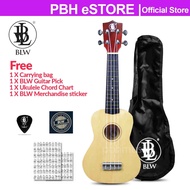 Ukulele BLW 21 Inch Soprano Ukulele Hawaii guitar Wood / Sapele package comes with bag, chord chart,