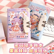 Ready Stock * Password Notebook * Cute Cartoon Password Notebook Locked Notepad Literary Diary Stude