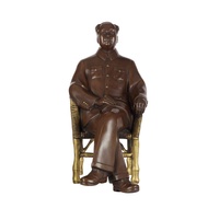 Pure Brass Wool Chairman Sitting Statue Chair Statue Crafts Great Portrait Office Decorations Home L