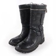 成色極佳☆香奈兒 09A G26537 CC Coco Cocoon 皮革工裝短靴 黑色 37碼 義大利製 女款