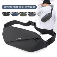 New Men's Waist Bag Outdoor Running Mobile Phone Bag Multi-Functional Large Capacity Chest Bag Casual Shoulder Crossbody Bag