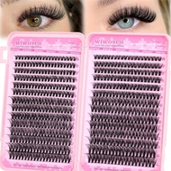wiwoseo Cluster Eyelash Extensions 560pcs Lash Clusters Wipsy Cluster Lashes D Curl Eyelashes Cluste