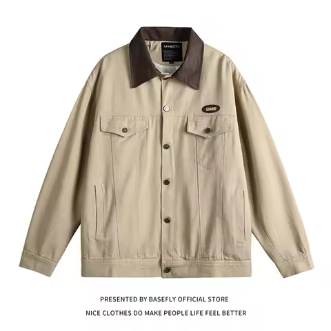 Autumn Spring Pocket Denim Jean Jacket Unisex Men Baseball Bomber Unisex Women Varsity Coat High Str