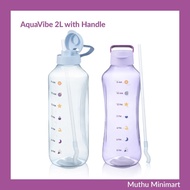 Tupperware | AquaVibe 2L with Handle Eco Bottle Set Water Bottles Drink Bottles | Botol Air Botol Bekas Air
