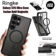 Ringke - Ringke Fusion Bold [相容 MagSafe] 專為三星 Galaxy S25 Ultra 殼設計，增強抓握技術防止意外掉落防滑防黃變手機殼 - 磁吸黑