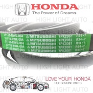 Original Honda Fan Belt 31110-RWK-004 for Honda CRV SWA Stream SMA RN6 RSZ RN8 - 7PK2061 ( 7PK2060 /
