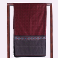 Kain Batik BHS Classic Motif Jacquard Warna Merah 01