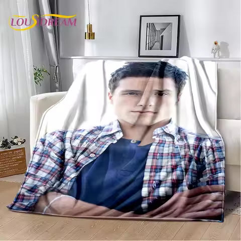 3D Handsome Josh Hutcherson Star Soft Flannel Blanket for Beds Bedroom Sofa Picnic,Throw Blanket for