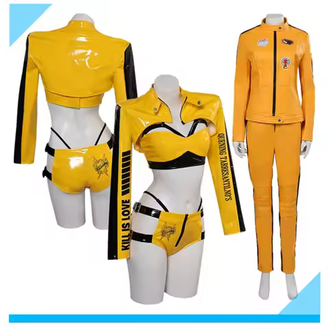 Disguise Kill Cosplay Bill The Bride Costume Adult Women Jacket Coat Pants Outfits Fantasia Hallowee