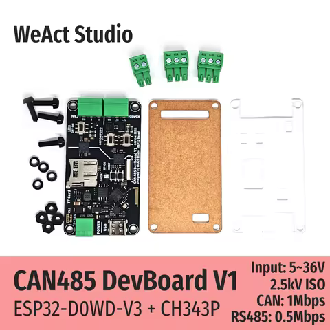 WeAct CAN485 DevBoard ESP32-D0WD-V3 CH343P CAN RS485 Development Board 5-36V 2.5kV Isolation 1Mbps C