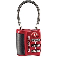 Samsonite Luggage 3 Dial Travel Sentry Cable Lock， Red Pepper， One Size