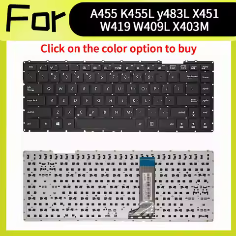 New US Keyboard For asus A455 A455L K455 K455L Y483 Y483C Y483L X451 X451C X452 X453 X455 X456 A450 